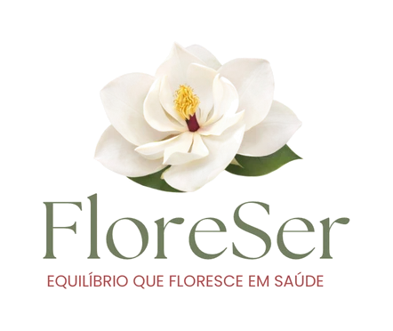 Logotipo do Método FloreSer, com uma flor de magnólia